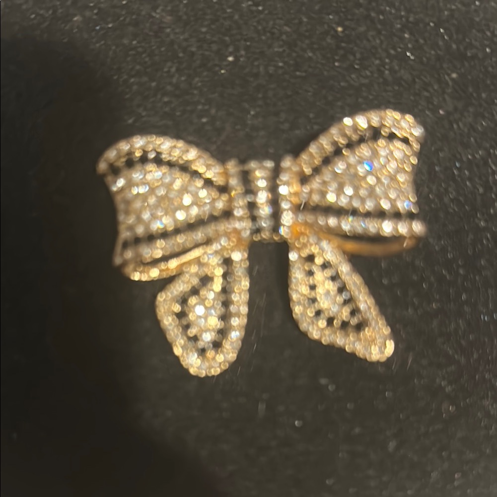 Piper Gold And Silver Crystal Bow Brooch